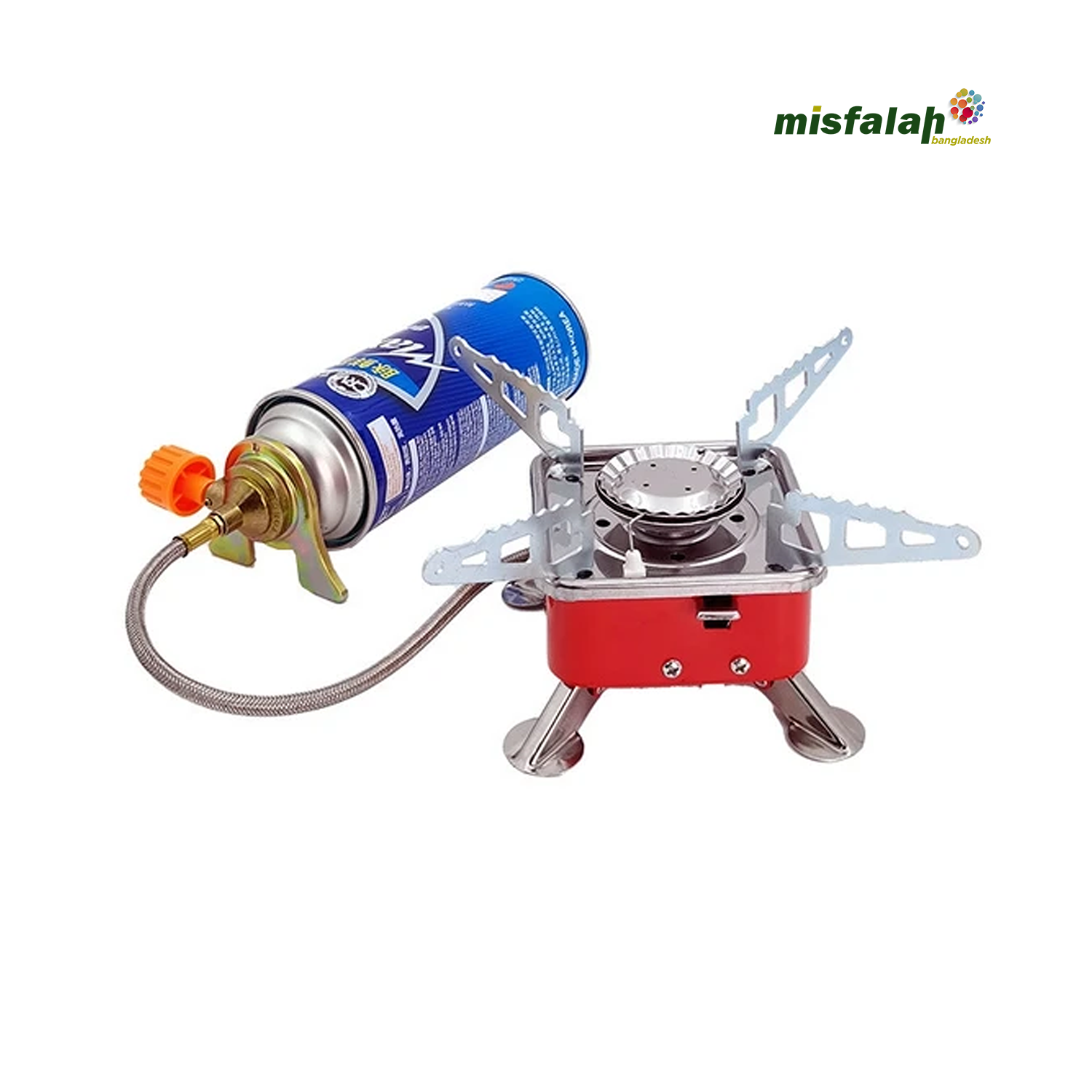 Portable Camping Gas Stove with Butane Adapter | Outdoor Cooking Burner with 02 Gas Bottle - Image 2